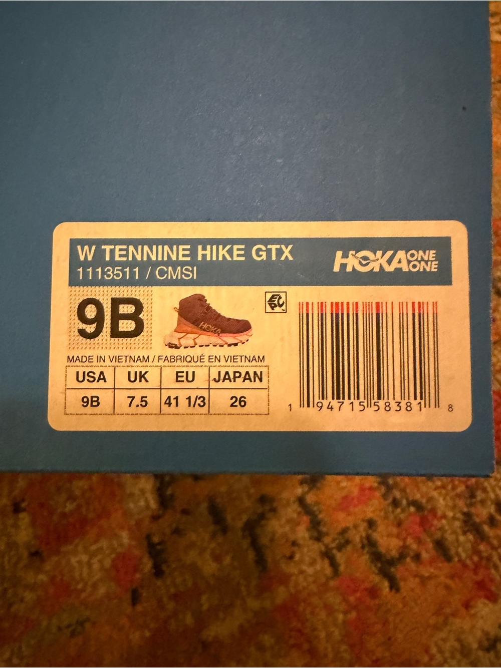 Hoka Women’s TenNine Hike Gore-Tex Trail Shoes - New in Box - Picture 5 of 5